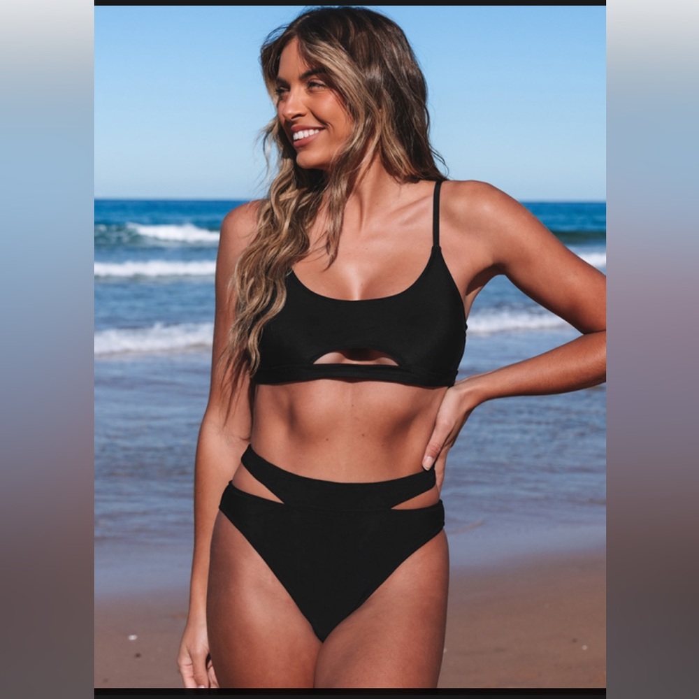 Popvil Sporty Tank Black Bikini Set